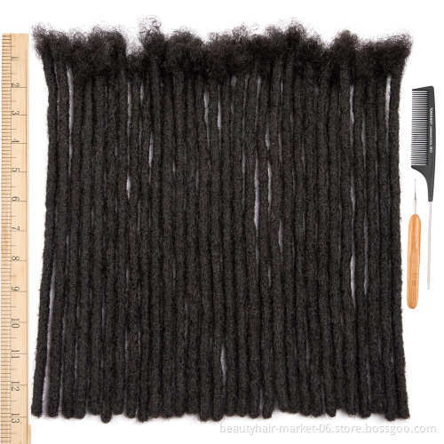 Wholesale 100% Real Human Hair Dreadlock Extensions vendors,Full Head Handmade 0.8cm-1.2cm Thickness Human Dreadlocks Extensions
